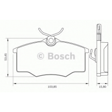 0 986 BB0 275 BOSCH Комплект тормозных колодок, дисковый тормоз