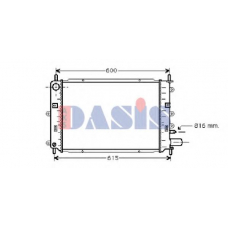 099297N AKS DASIS Радиатор, охлаждение двигателя