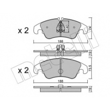 22-0775-6 METELLI Комплект тормозных колодок, дисковый тормоз