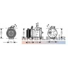 0700K094 VAN WEZEL Компрессор, кондиционер