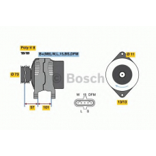 0 986 049 350 BOSCH Генератор