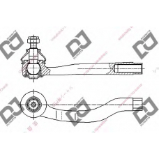 DE1058 DJ PARTS Наконечник поперечной рулевой тяги