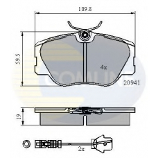 CBP2360 COMLINE Комплект тормозных колодок, дисковый тормоз