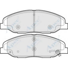 PAD1633 APEC Комплект тормозных колодок, дисковый тормоз