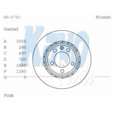 BR-6782 KAVO PARTS Тормозной диск