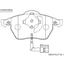 KD7564 ASIMCO Комплект тормозных колодок, дисковый тормоз