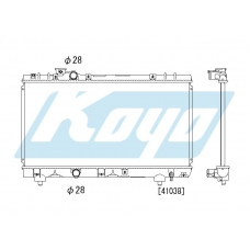 PA010434 KOYO P-tank corrugate-fin ass'y