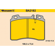 BA2182 BARUM Комплект тормозных колодок, дисковый тормоз