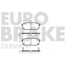 5502223509 EUROBRAKE Комплект тормозных колодок, дисковый тормоз