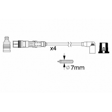 0 986 356 345 BOSCH Комплект проводов зажигания