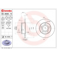 08.9083.11 BREMBO Тормозной диск