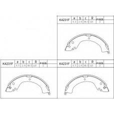 K4231F ASIMCO Комплект тормозных колодок