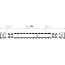 HOS3471 APEC Тормозной шланг