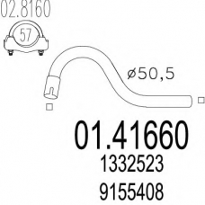 01.41660 MTS Труба выхлопного газа