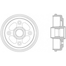 BAD9051.40 OPEN PARTS Тормозной барабан