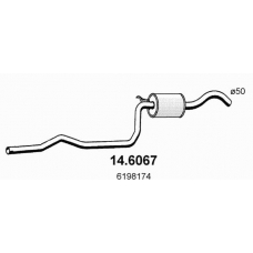 14.6067 ASSO Средний глушитель выхлопных газов