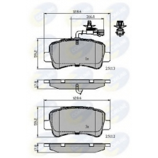 CBP12105 COMLINE Комплект тормозных колодок, дисковый тормоз