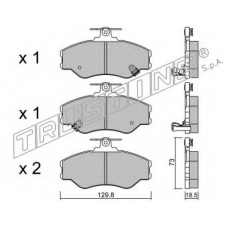 375.0 TRUSTING Комплект тормозных колодок, дисковый тормоз