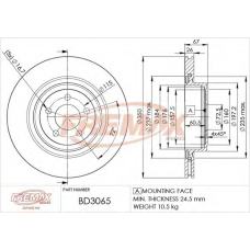 BD-3065 FREMAX Тормозной диск