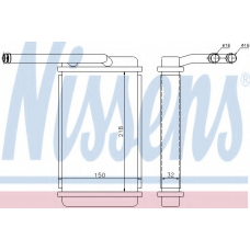 71757 NISSENS Теплообменник, отопление салона