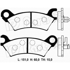 IBD-1303 IPS Parts Комплект тормозных колодок, дисковый тормоз