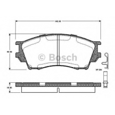 0 986 TB2 264 BOSCH Комплект тормозных колодок, дисковый тормоз