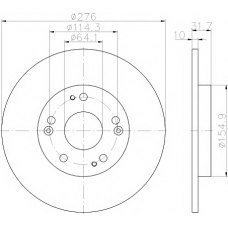 8DD 355 118-351 HELLA PAGID Тормозной диск