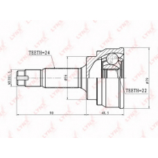 CO7534 LYNX Co-7534 шрус наружный toyota platz/echo(ncp10) 1.3 99>/yaris 1.3 99>