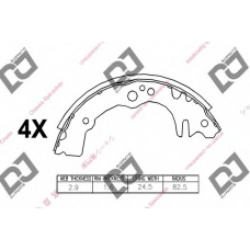 BS1084 DJ PARTS Комплект тормозных колодок