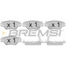 BP2812 BREMSI Комплект тормозных колодок, дисковый тормоз