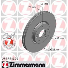 285.3516.20 ZIMMERMANN Тормозной диск