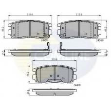 CBP31580 COMLINE Комплект тормозных колодок, дисковый тормоз