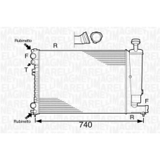 350213102500 MAGNETI MARELLI Радиатор, охлаждение двигателя