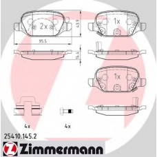 25410.145.2 ZIMMERMANN Комплект тормозных колодок, дисковый тормоз