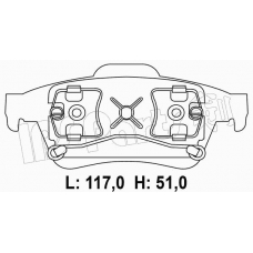 IBR-1193 IPS Parts Комплект тормозных колодок, дисковый тормоз