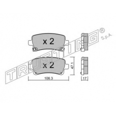 861.0 TRUSTING Комплект тормозных колодок, дисковый тормоз