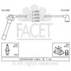 4.9702 FACET Комплект проводов зажигания