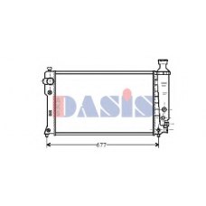 160068N AKS DASIS Радиатор, охлаждение двигателя