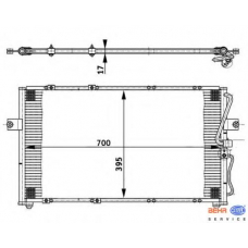 8FC 351 302-011 HELLA Конденсатор, кондиционер