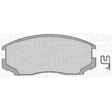 363916060333 MAGNETI MARELLI Комплект тормозных колодок, дисковый тормоз