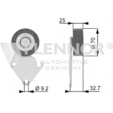 FU22924 FLENNOR Паразитный / ведущий ролик, поликлиновой ремень