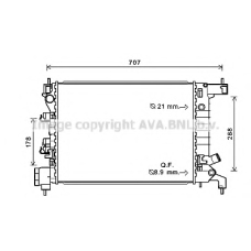 CT2047 AVA Радиатор, охлаждение двигателя