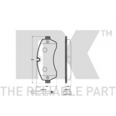 223364 NK Комплект тормозных колодок, дисковый тормоз