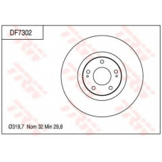 DF7302 TRW Тормозной диск