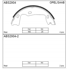 ABS2904 Allied Nippon Колодки барабанные