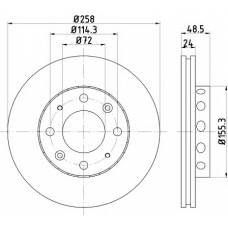 8DD 355 107-361 HELLA PAGID Тормозной диск