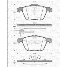 363702161228 MAGNETI MARELLI Комплект тормозных колодок, дисковый тормоз