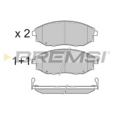 BP3399 BREMSI Комплект тормозных колодок, дисковый тормоз
