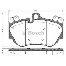 0 986 TB2 924 BOSCH Комплект тормозных колодок, дисковый тормоз