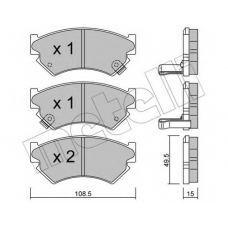 22-0411-0 METELLI Комплект тормозных колодок, дисковый тормоз